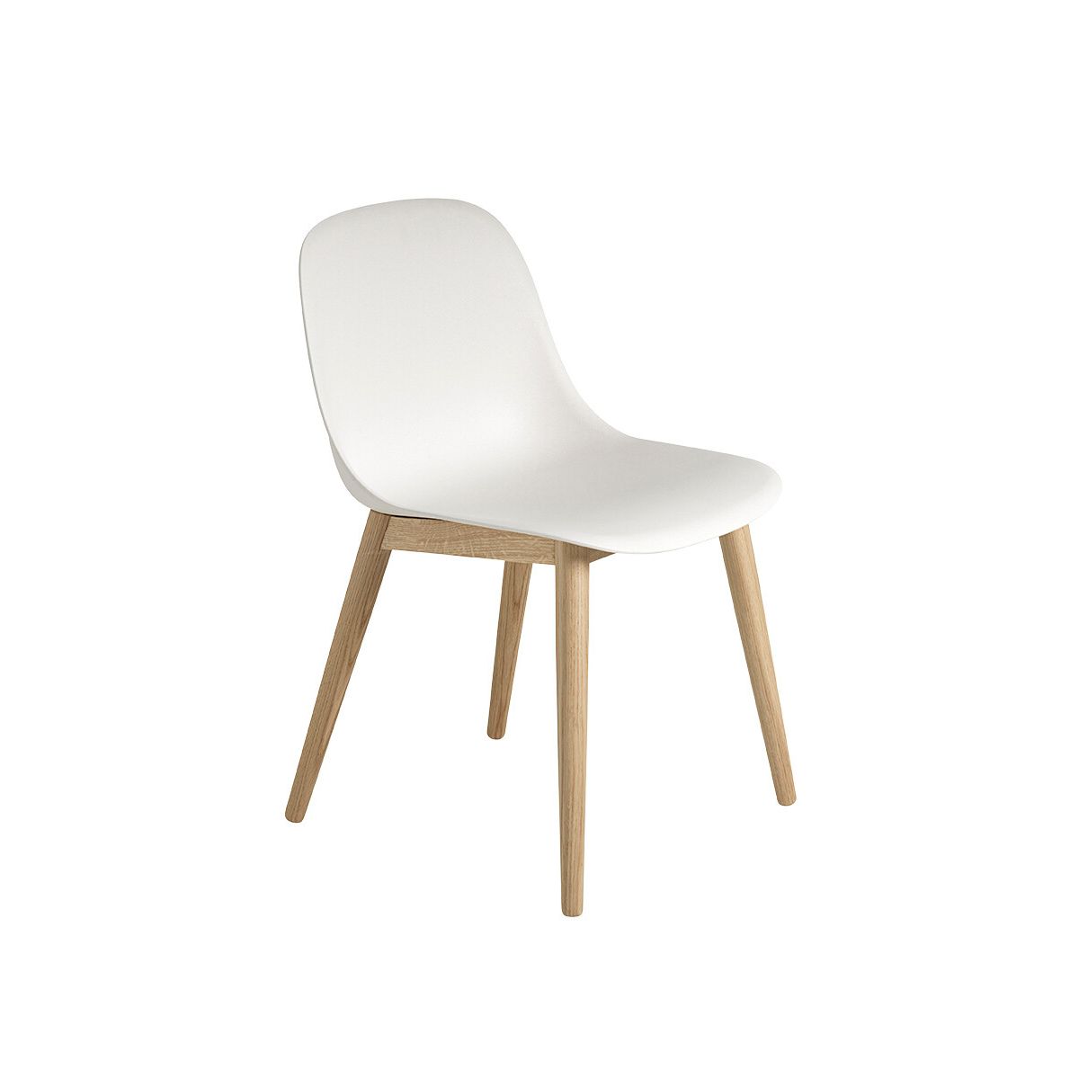 Fiber side chair wood fra Muuto (Natural white/ oak base)