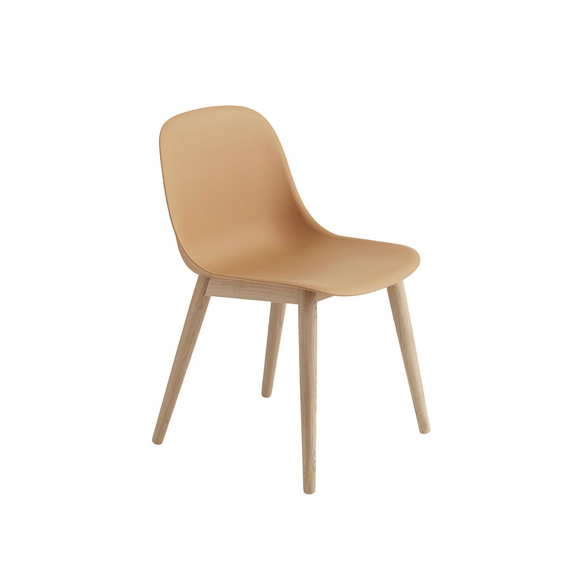 Fiber side chair wood fra Muuto (Ochre/ oak base)