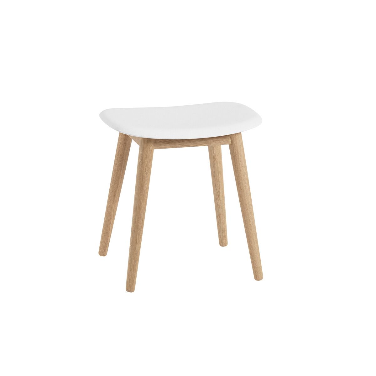 Fiber Stool Wood fra Muuto (Natural white/ oak base)