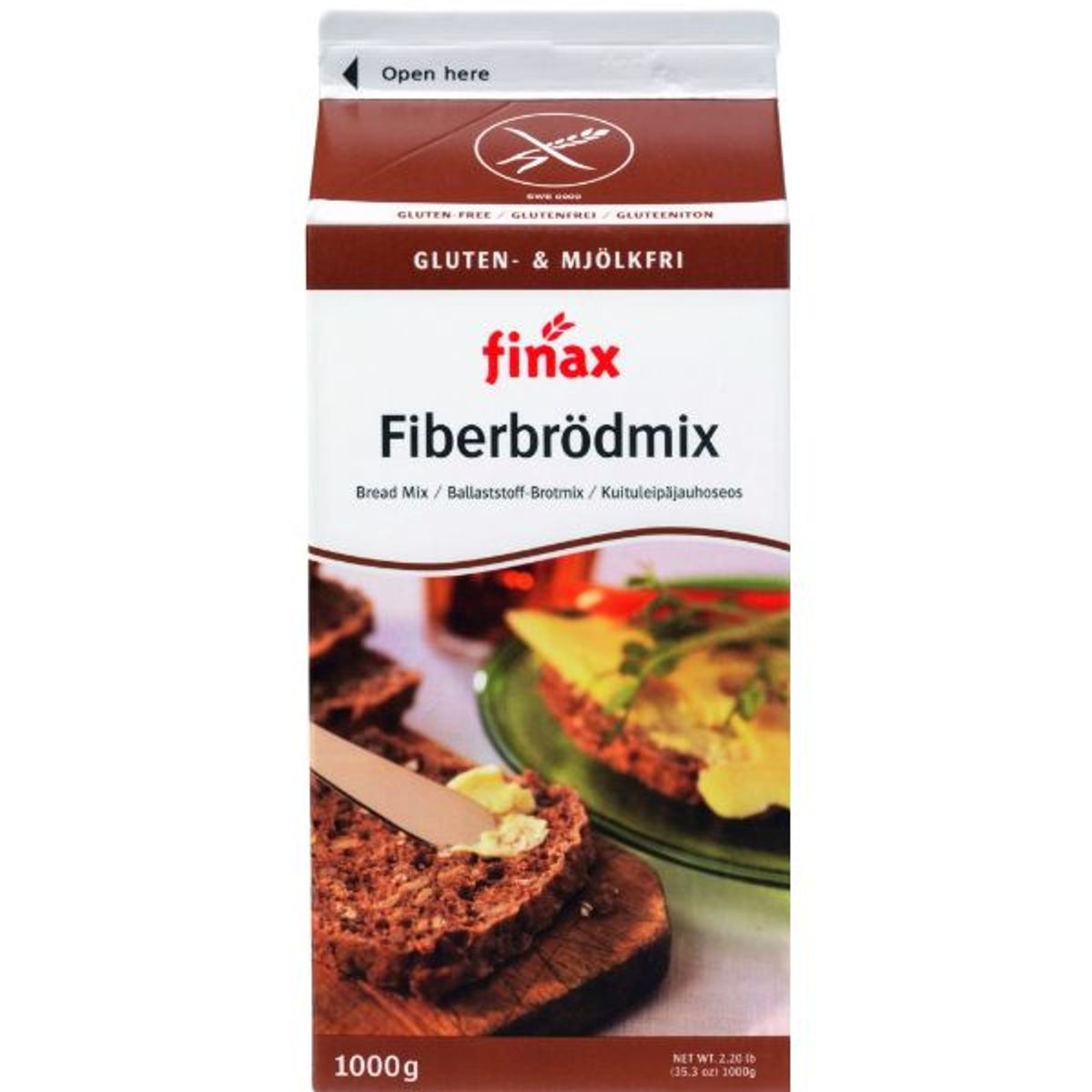 Fiberbrød Mix, gluten- og laktosefri - 1 kg - Valsemøllen