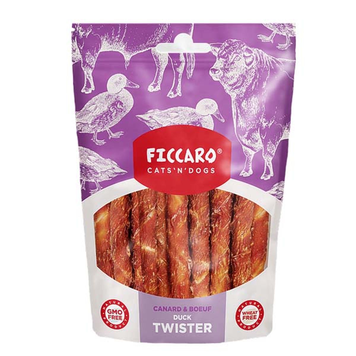 Ficcaro hundegodbid twister m. and, 100g