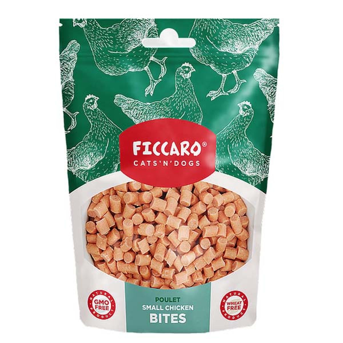 Ficcaro små kyllinge hundegodbidder, 100g