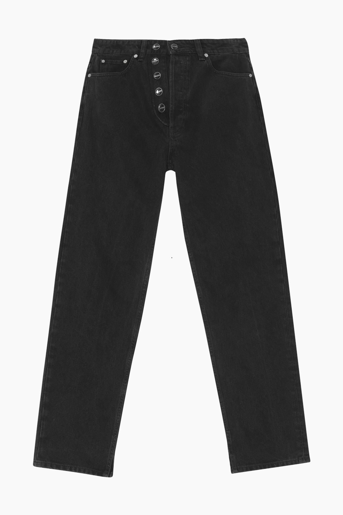 Figni Jeans - Washed Black/Black - GANNI - Sort 25/34