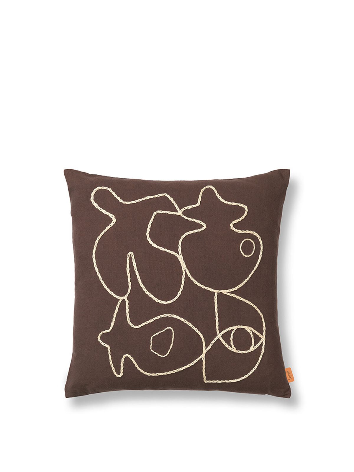 Figure Cushion, coffee/sand fra Ferm Living