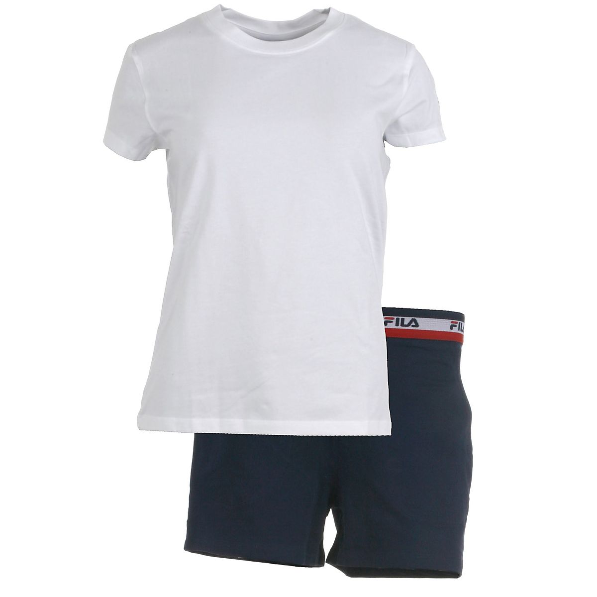 Fila pyjamas sæt, hvid-navy - 176 - S+ - 36