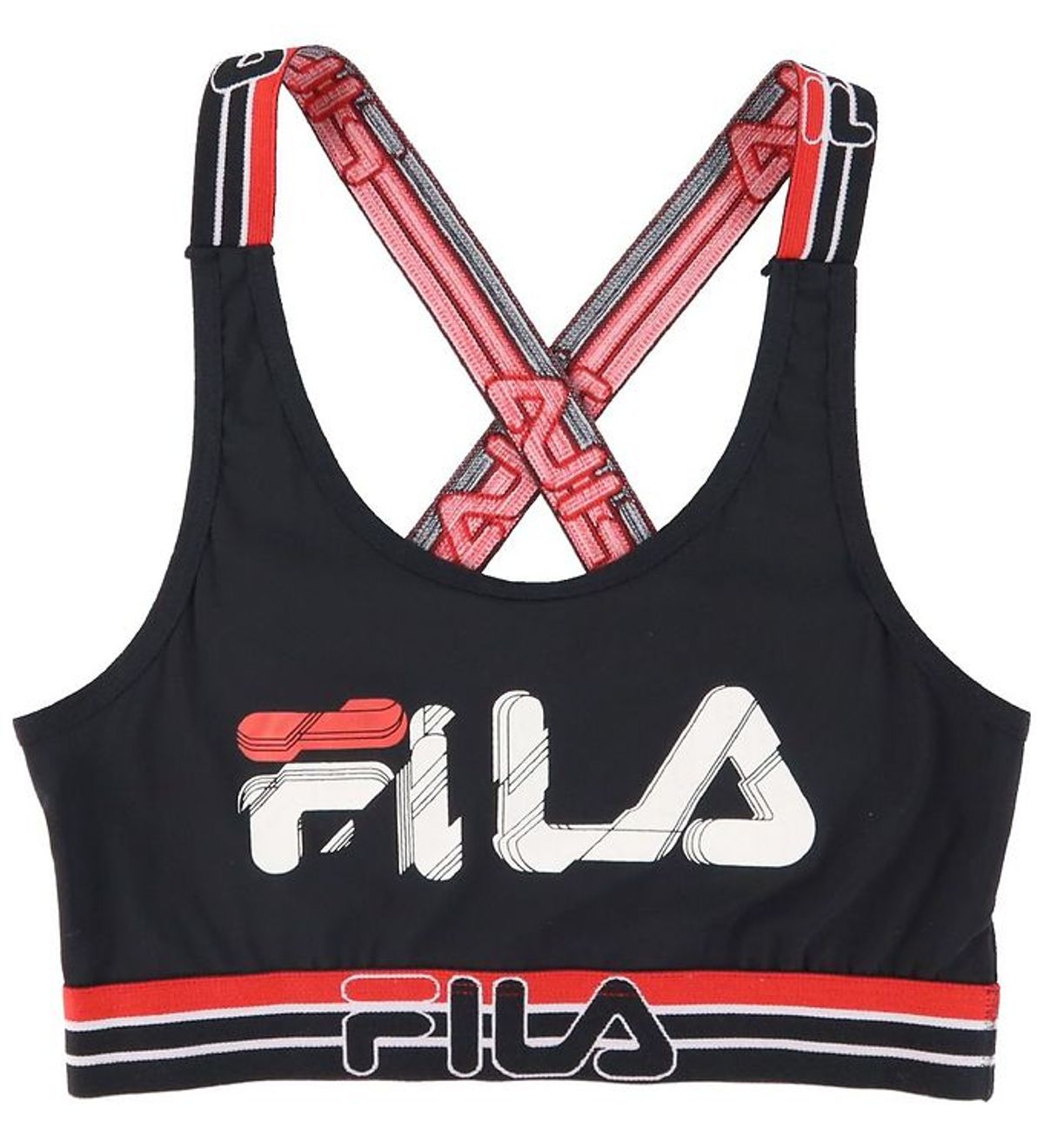 Fila Top - Sort/Rød m. Logo