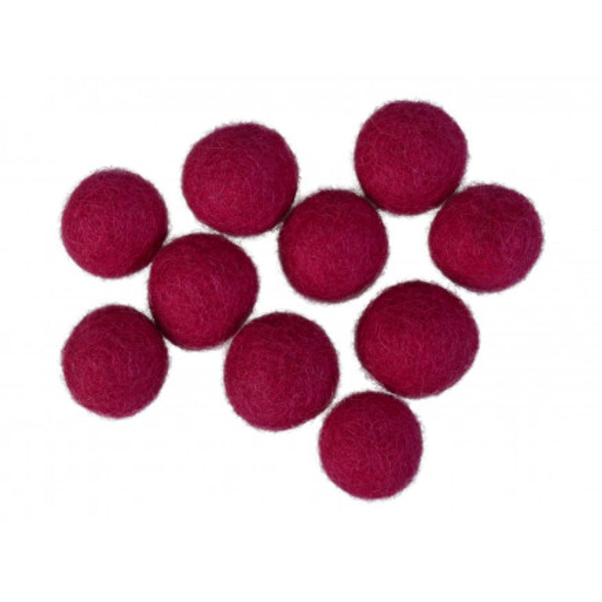 Filtkugler 20mm Mørk Cerise P8 - 10 stk