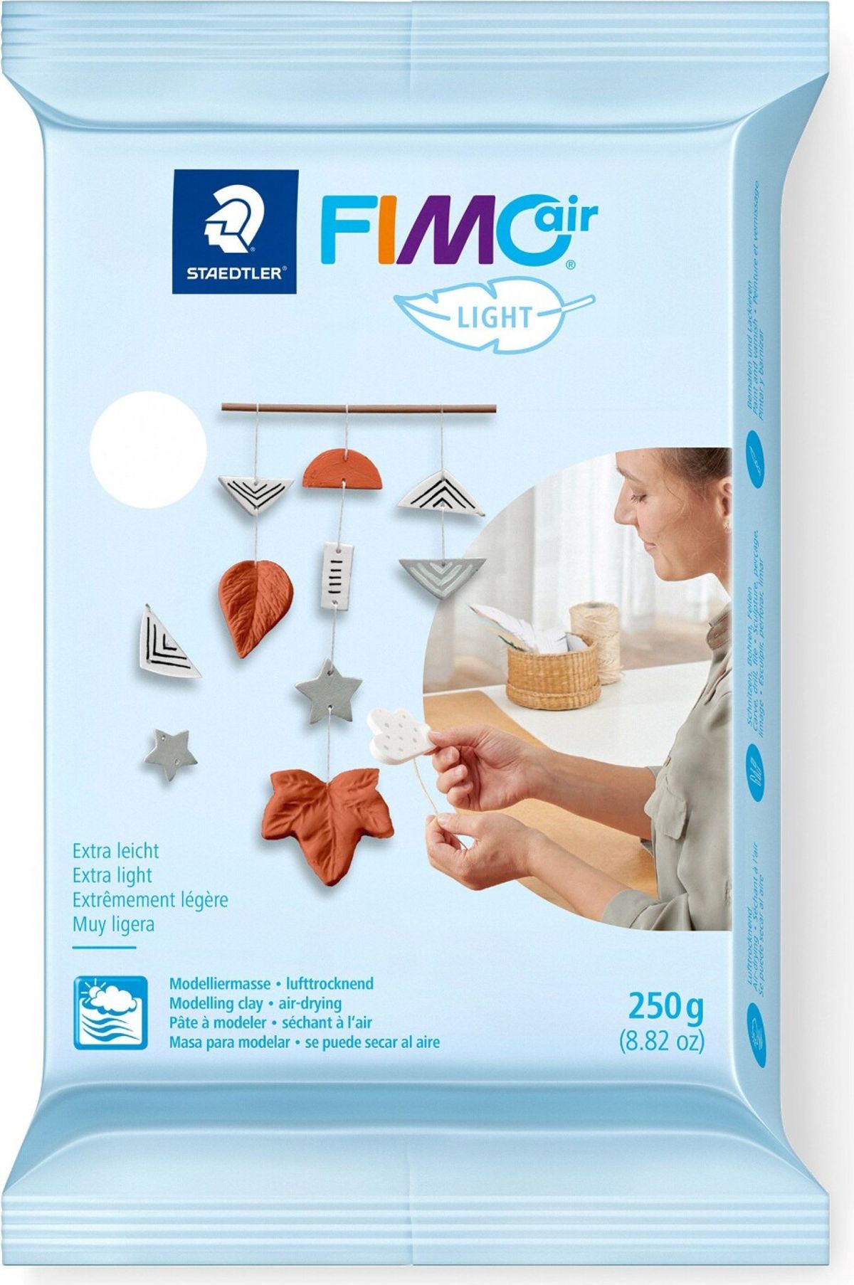 Fimo Air - Selvhærdende Ler - 250 G - Bright White - Staedtler