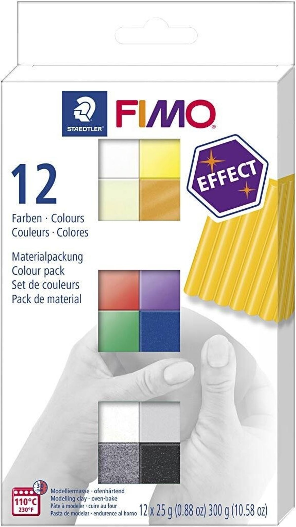 Fimo - Ler Til Ovn - Effect - Flere Farver - 12x25 G