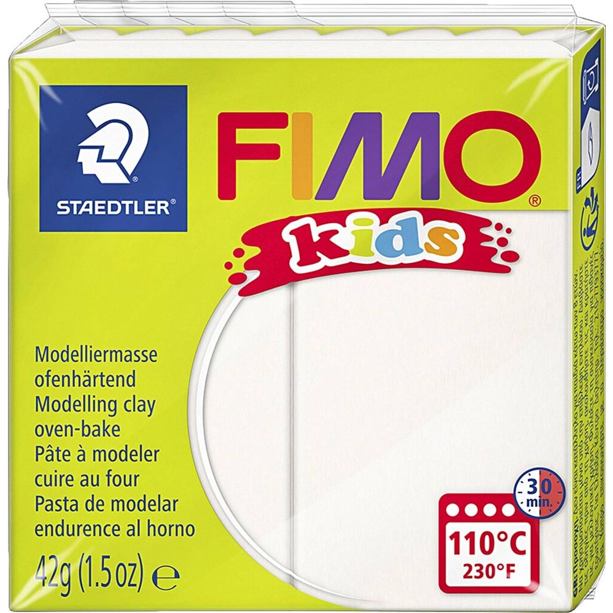 Fimo - Ler Til Ovn - Kids - Hvid - 42 G