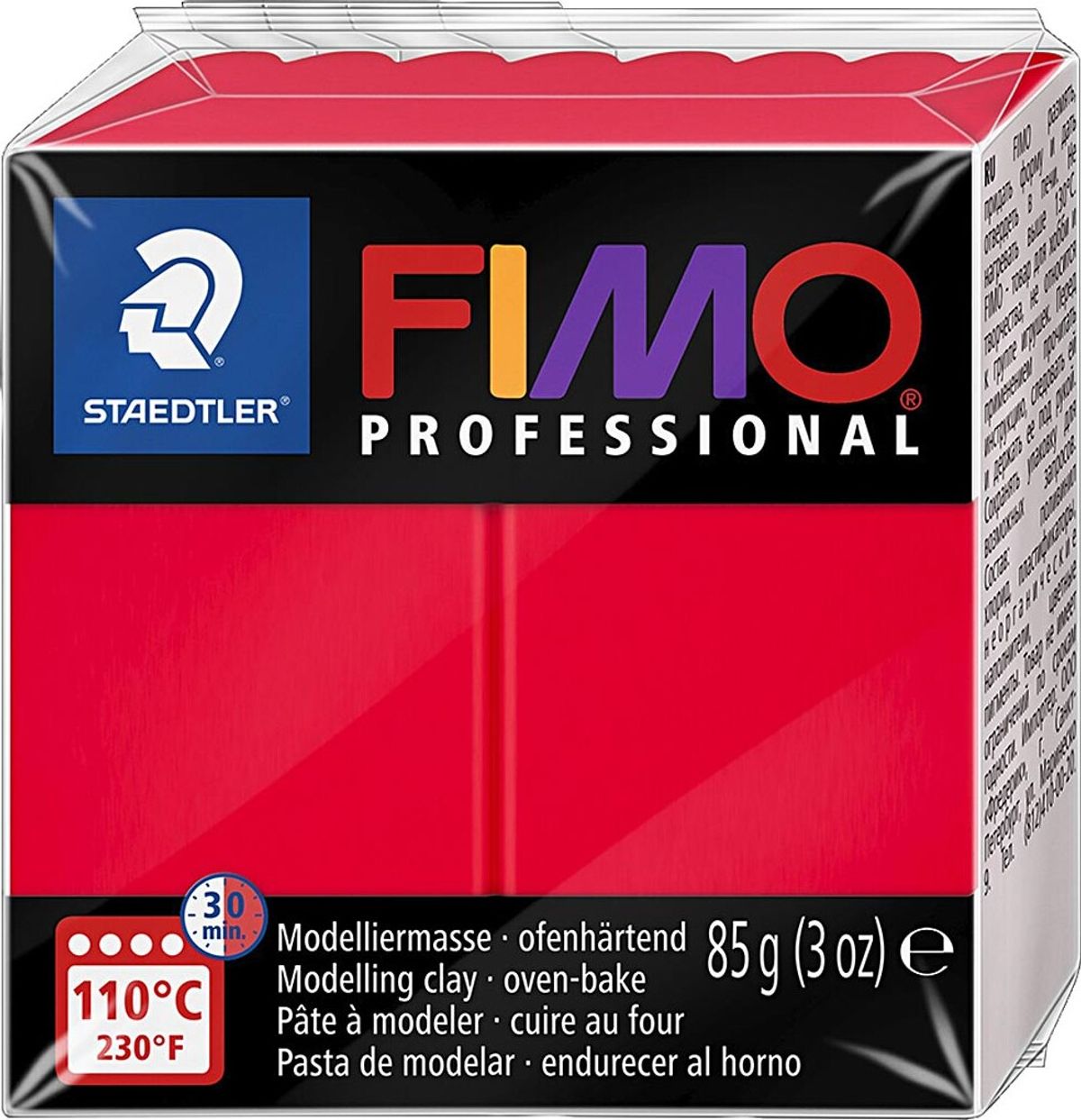 Fimo - Ler Til Ovn - Professional - Rød - 85 G