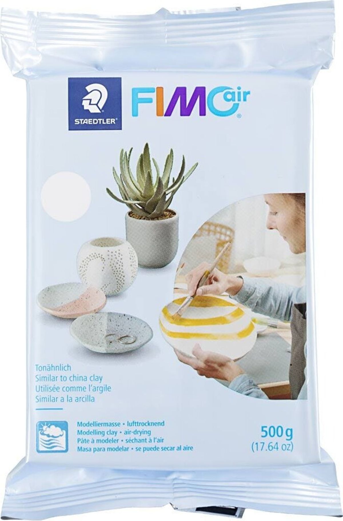 Fimo - Selvhærdende Ler - Air - Hvid - 500 G