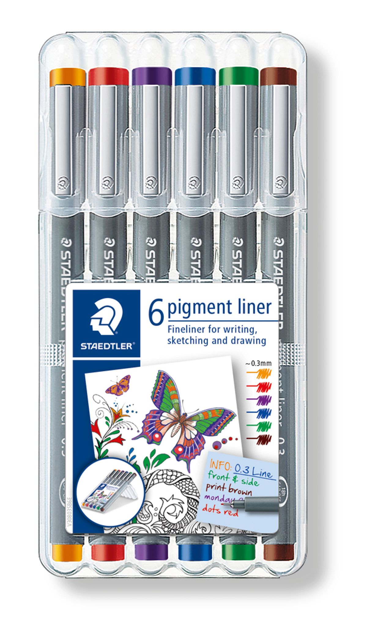 Fineliner pigment liner 0,3mm ass (6)