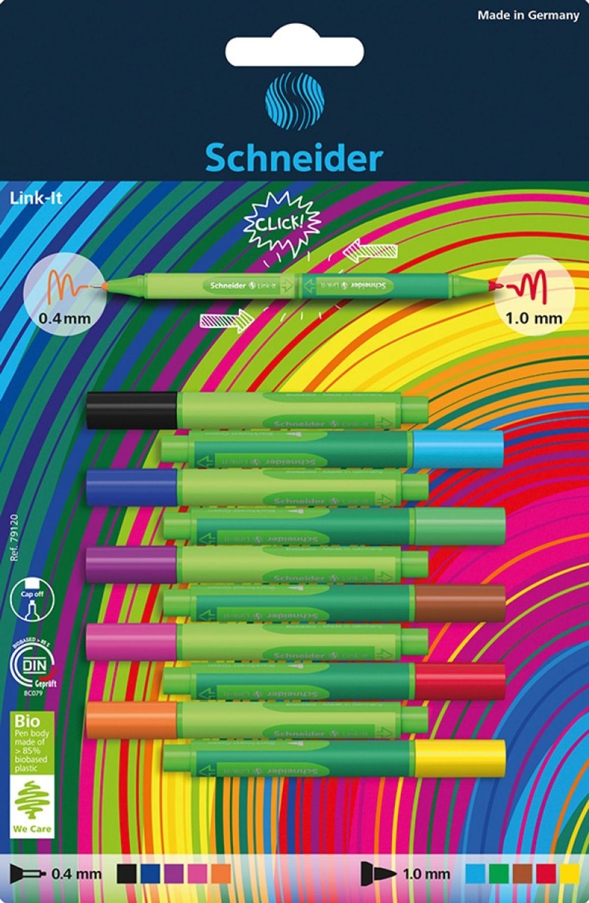 Fineliner Schneider Link-It Farvemix Ergonomisk.