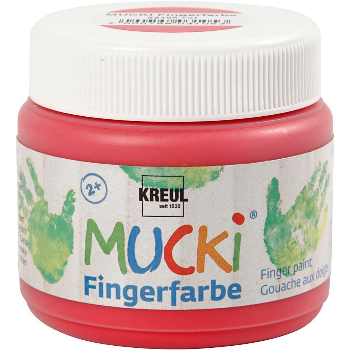 Fingermaling, rød, 150ml