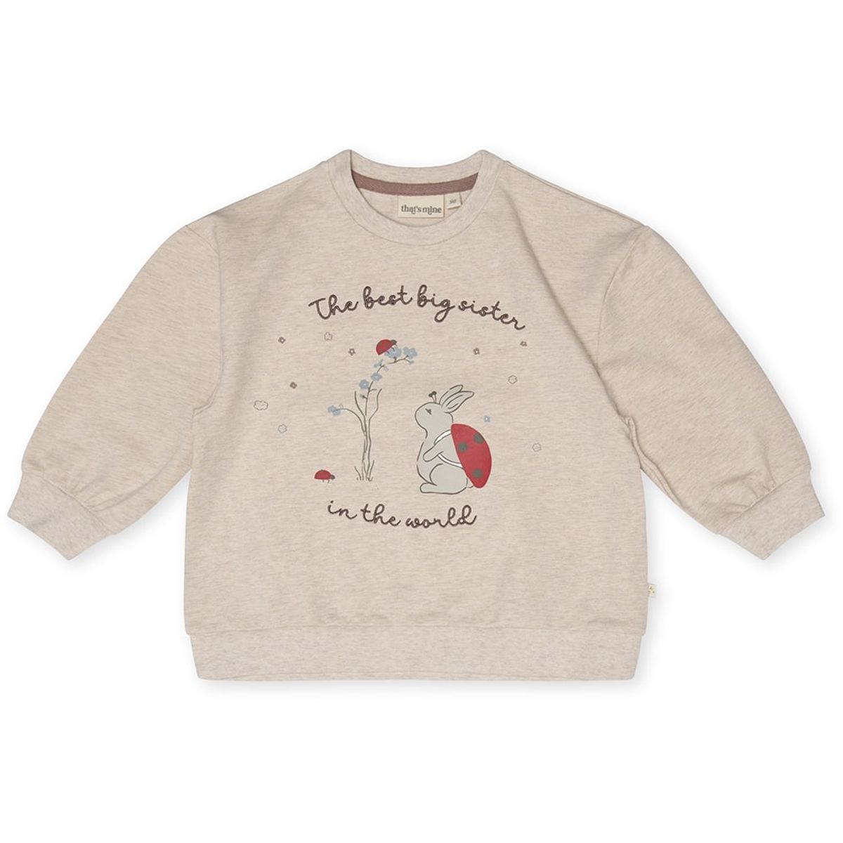 Finley storesøster sweatshirt - Light brown melange