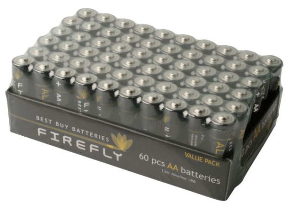 Firefly batteries AA 1,5V alkaline LR6 value pack 60 stk.