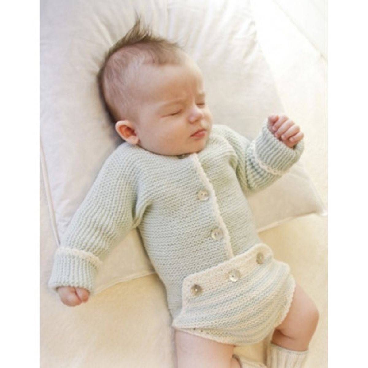 First Impression by DROPS Design - Baby Bodystock Strikkeopskrift str. - 0/1 mdr