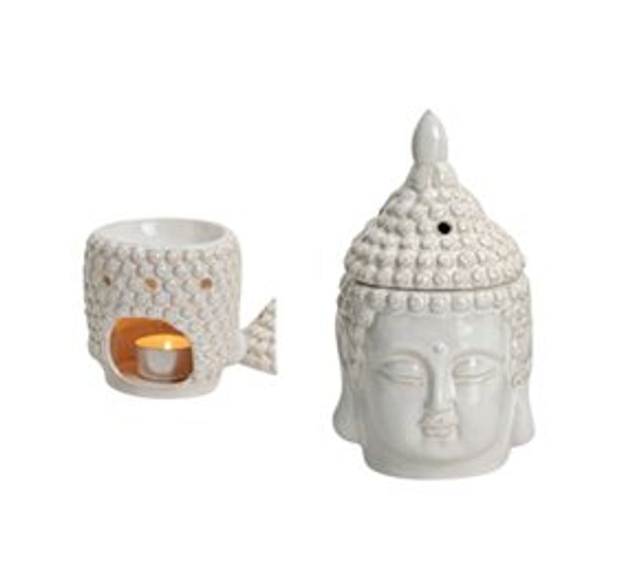 Fischer Pure Nature Duftlampe Buddha Hvid &bull; 1 stk.