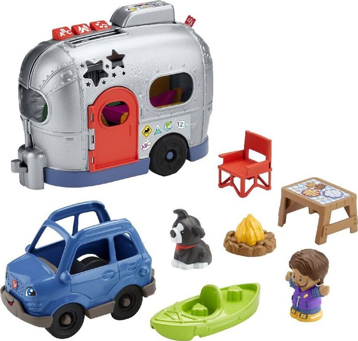 Fisher-price - Little People Camper Legesæt Med Lys Og Lyd