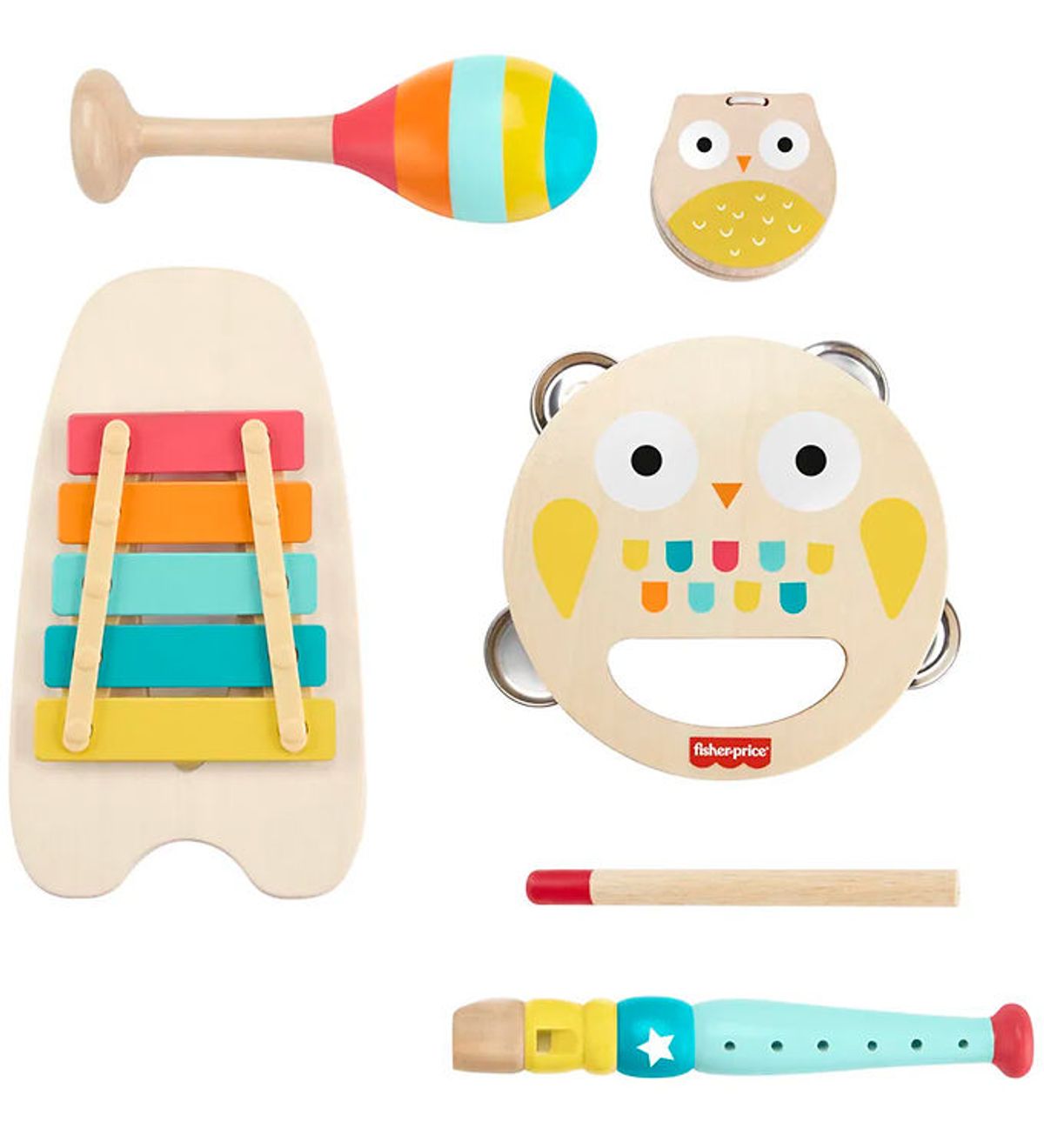 Fisher-Price - Musiksæt - Træ - 6 Dele