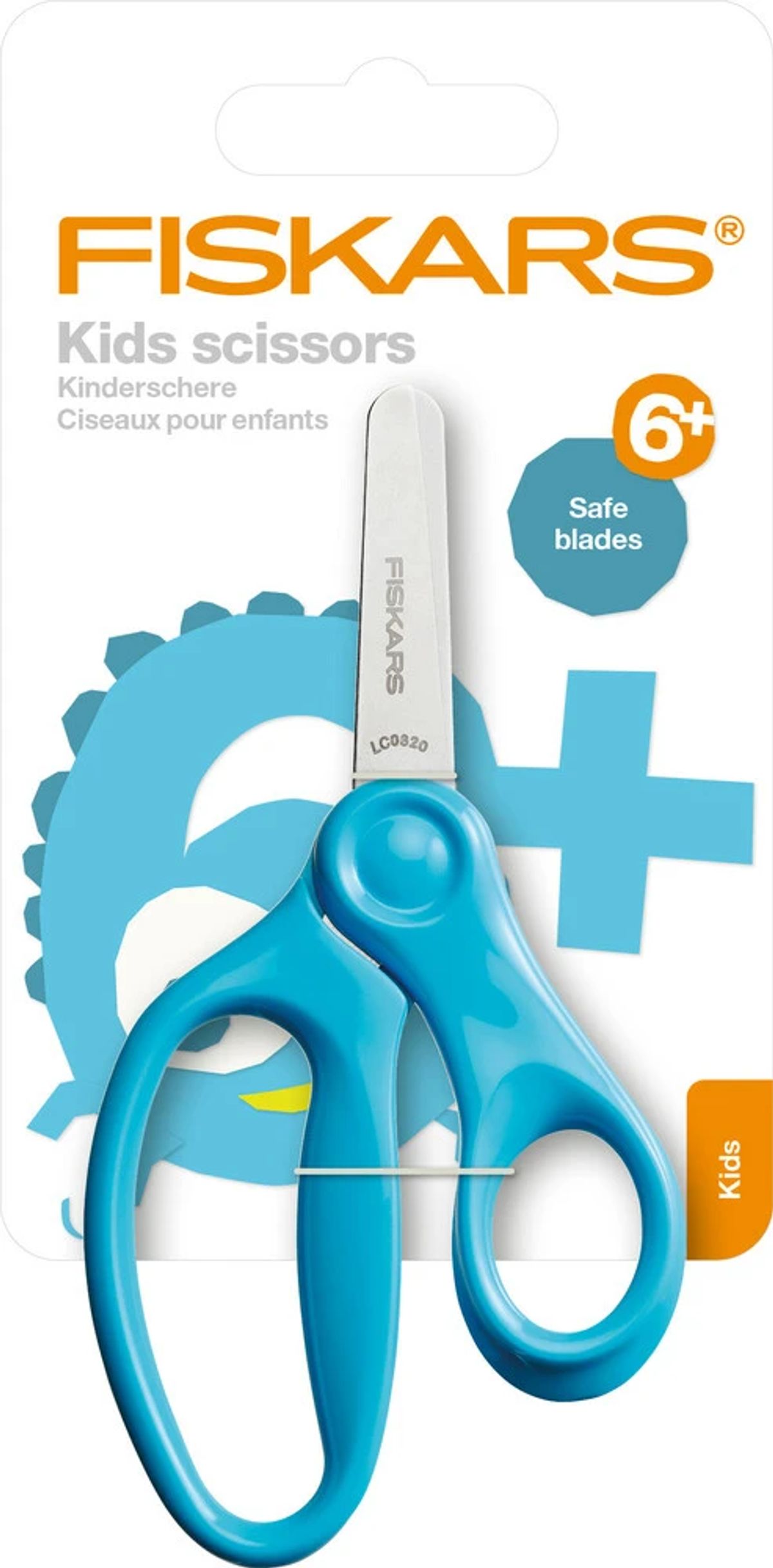 FISKARS Børn turkis 13 cm alder 6+