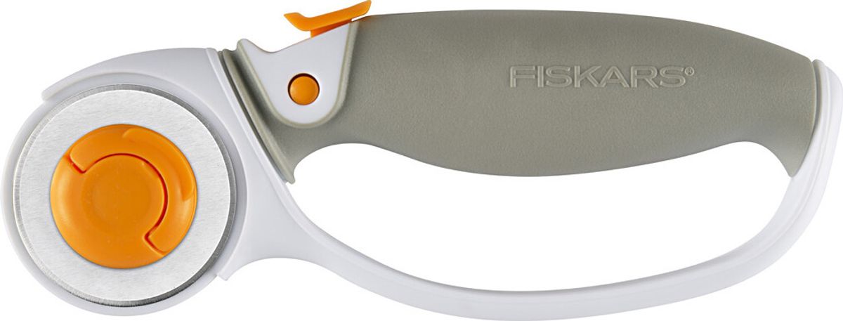 Fiskars - Rullekniv Til Stof Og Papir - Rotary Cutter - Titanium - ø 45 Mm - 9521p