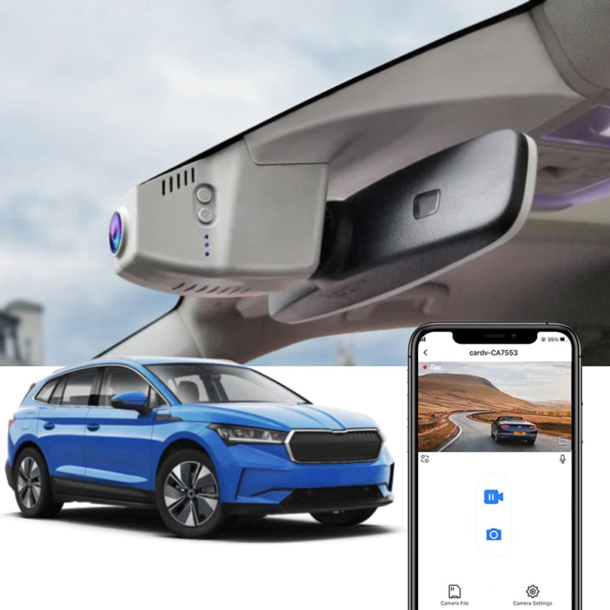 Fitcamx Dash Cam til Skoda Enyaq