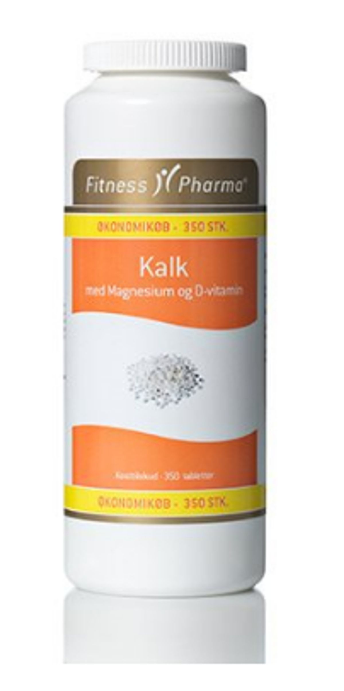 Fitness Pharma Kalk m. magnesium og D3-vitamin, 350 kapsler.