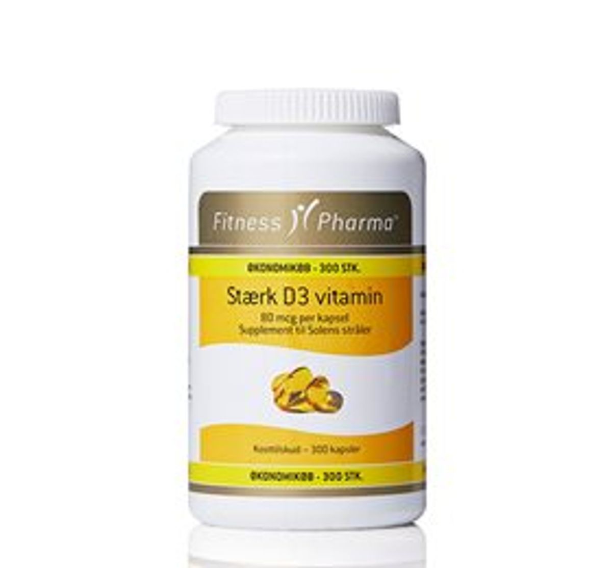 Fitness Pharma Stærk D3 vitamin &bull; 300 kap.