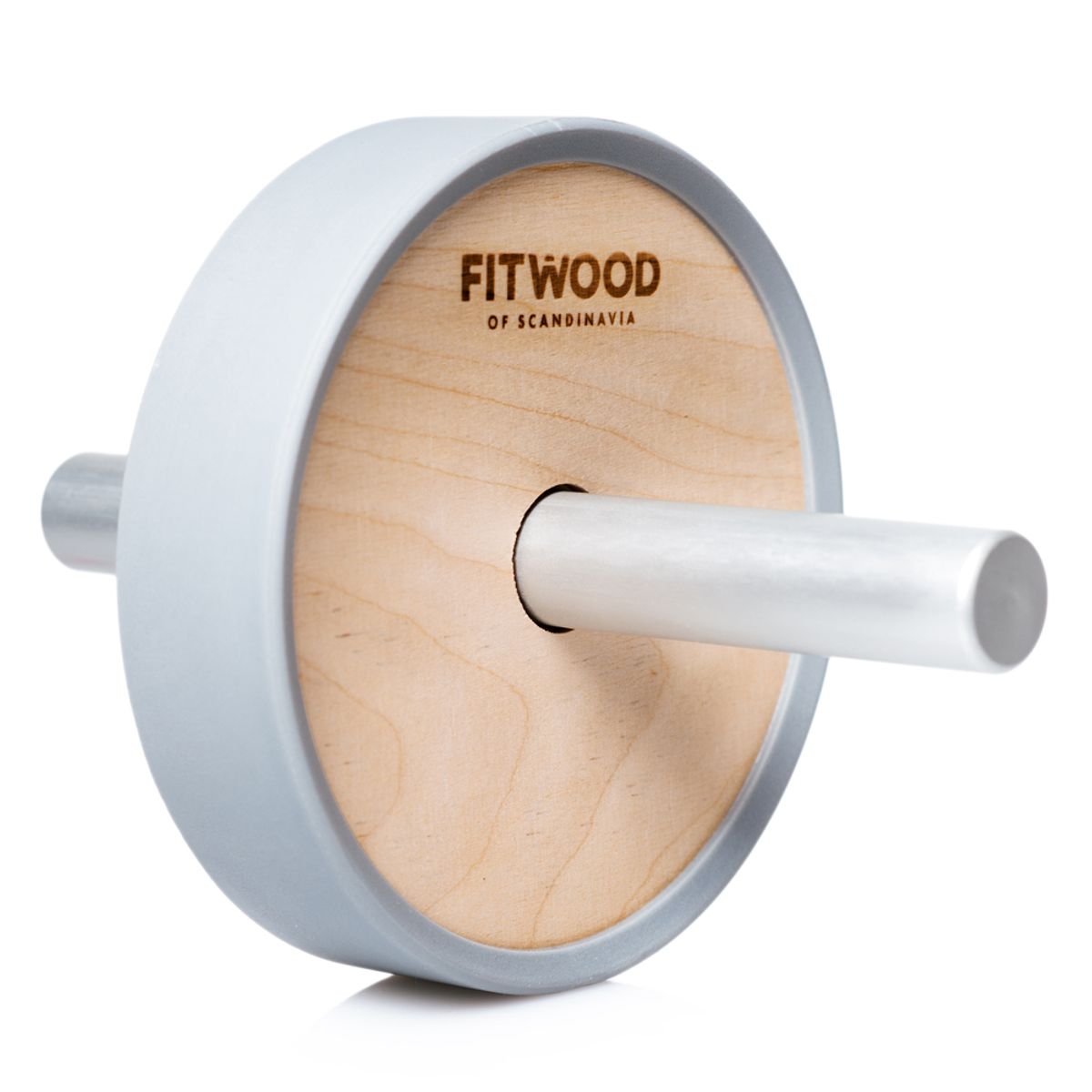 FitWood KIVI Ab Wheel - Træ / Grå Alu. Håndtag / Grå Ring