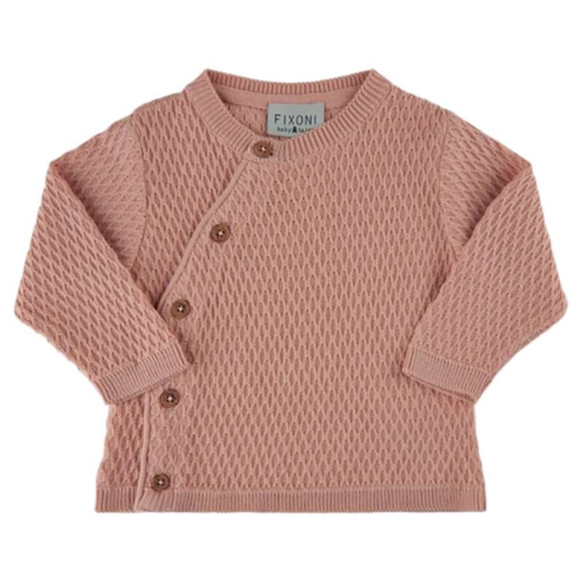 Fixoni - Baby Girl Knit Cardigan - Rose - 68