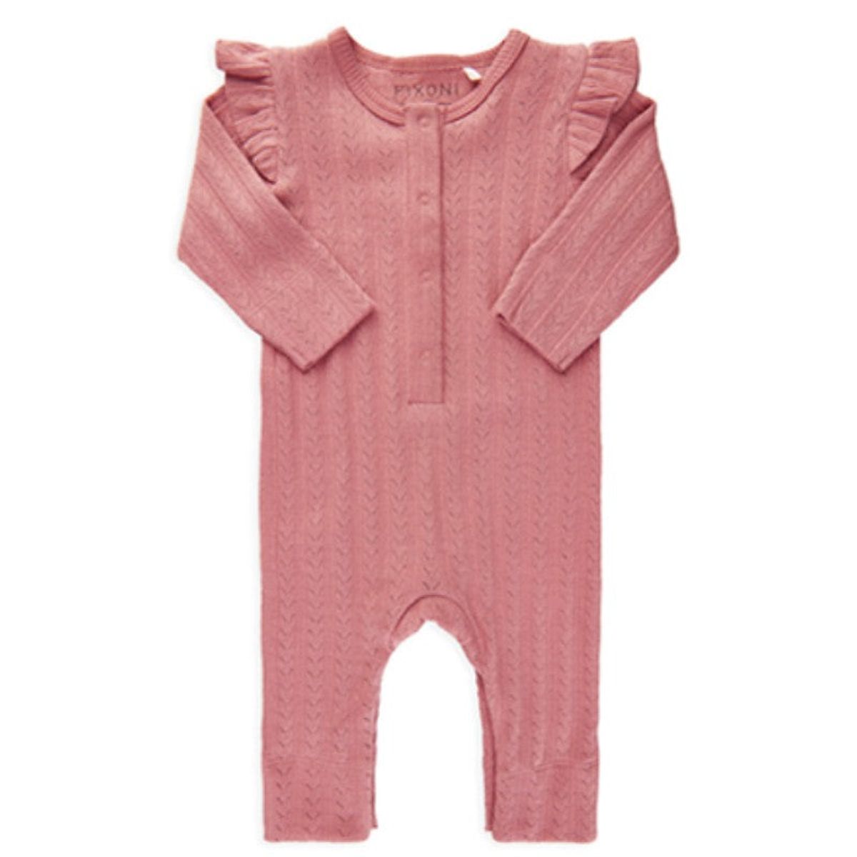 Fixoni - Heldragt Romper LS - Dusty Rose - 74