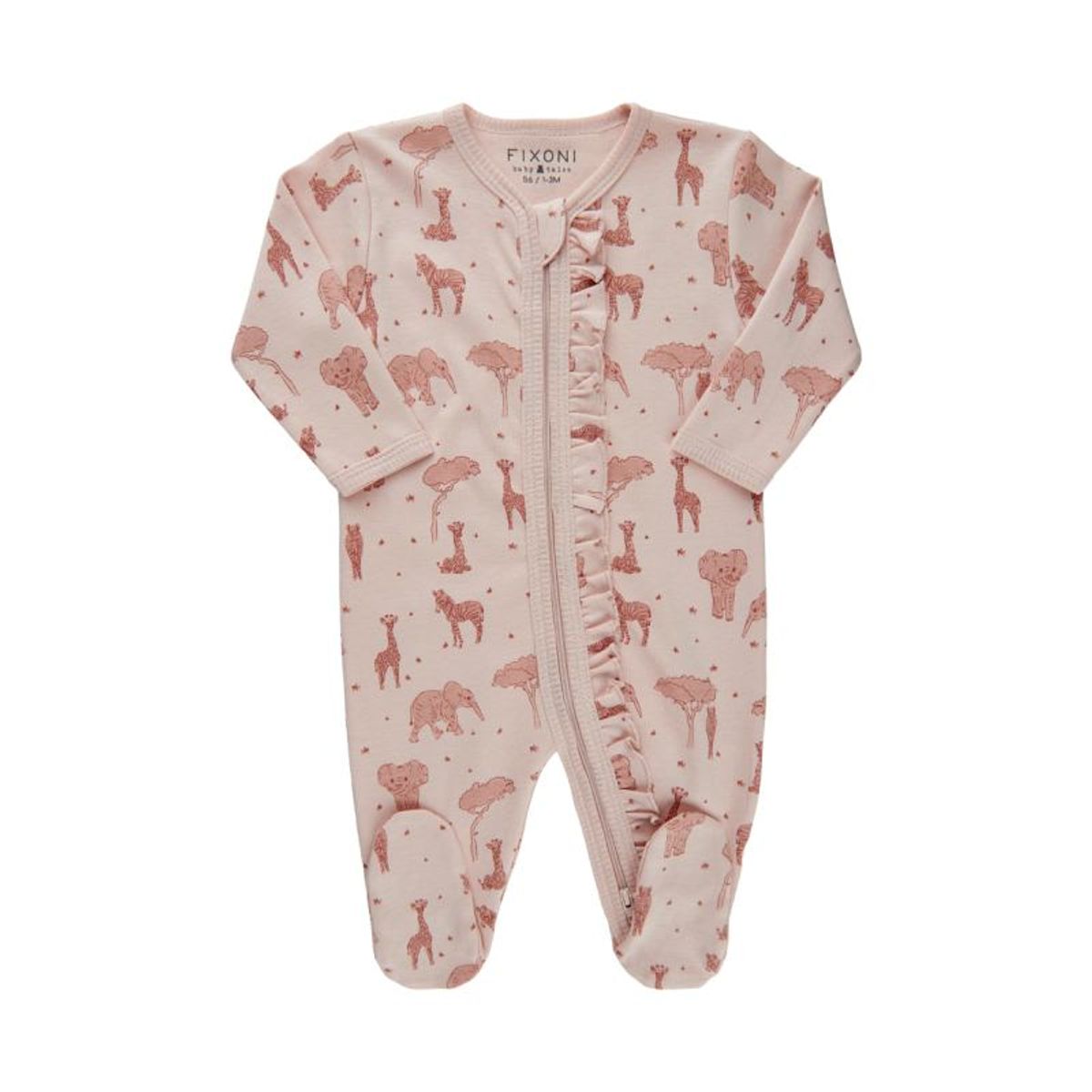 Fixoni - Nightsuit Natdragt - Soft Rose - 80 / Baby Blue