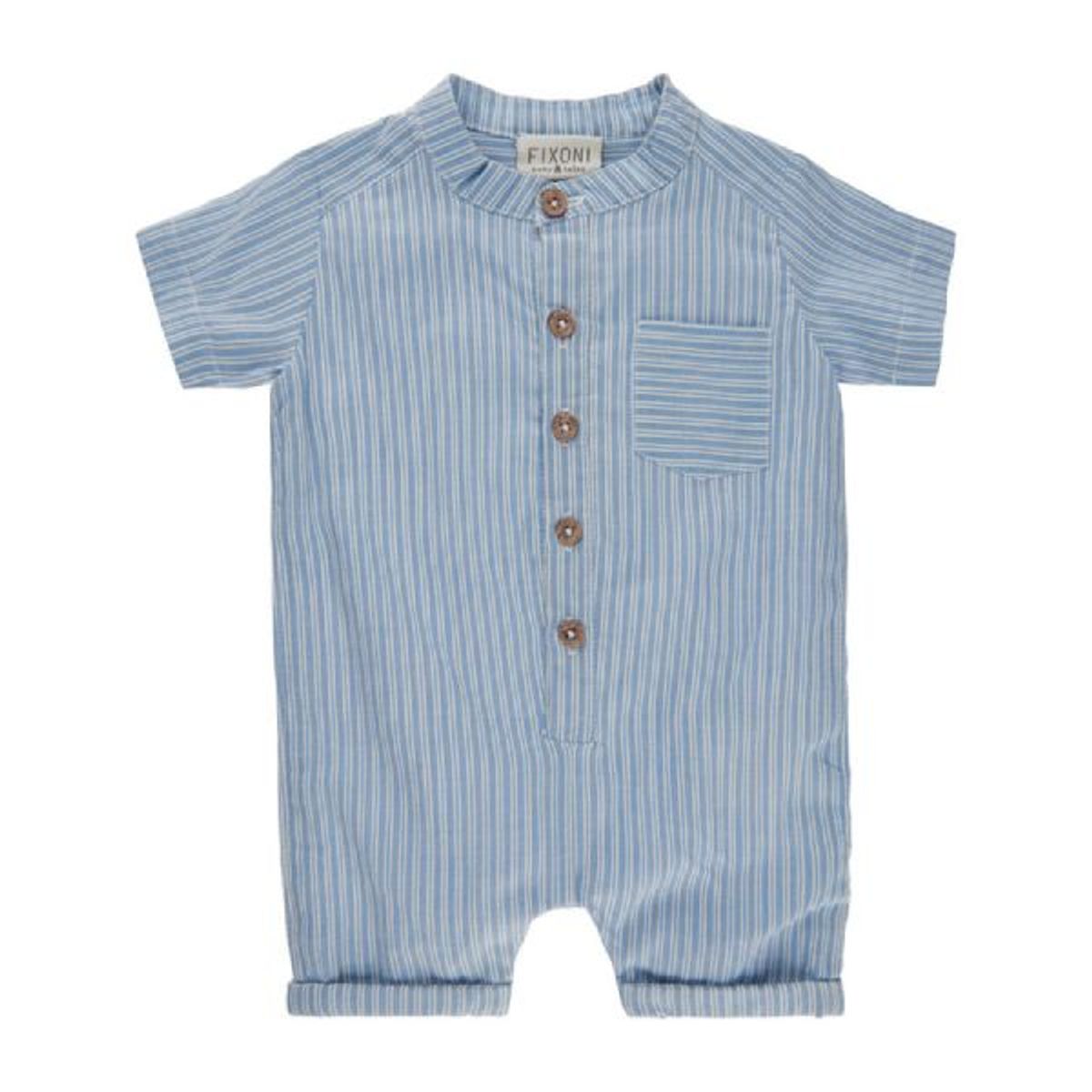 Fixoni - Sommerdragt Romper Woven - Faded Denim - 92