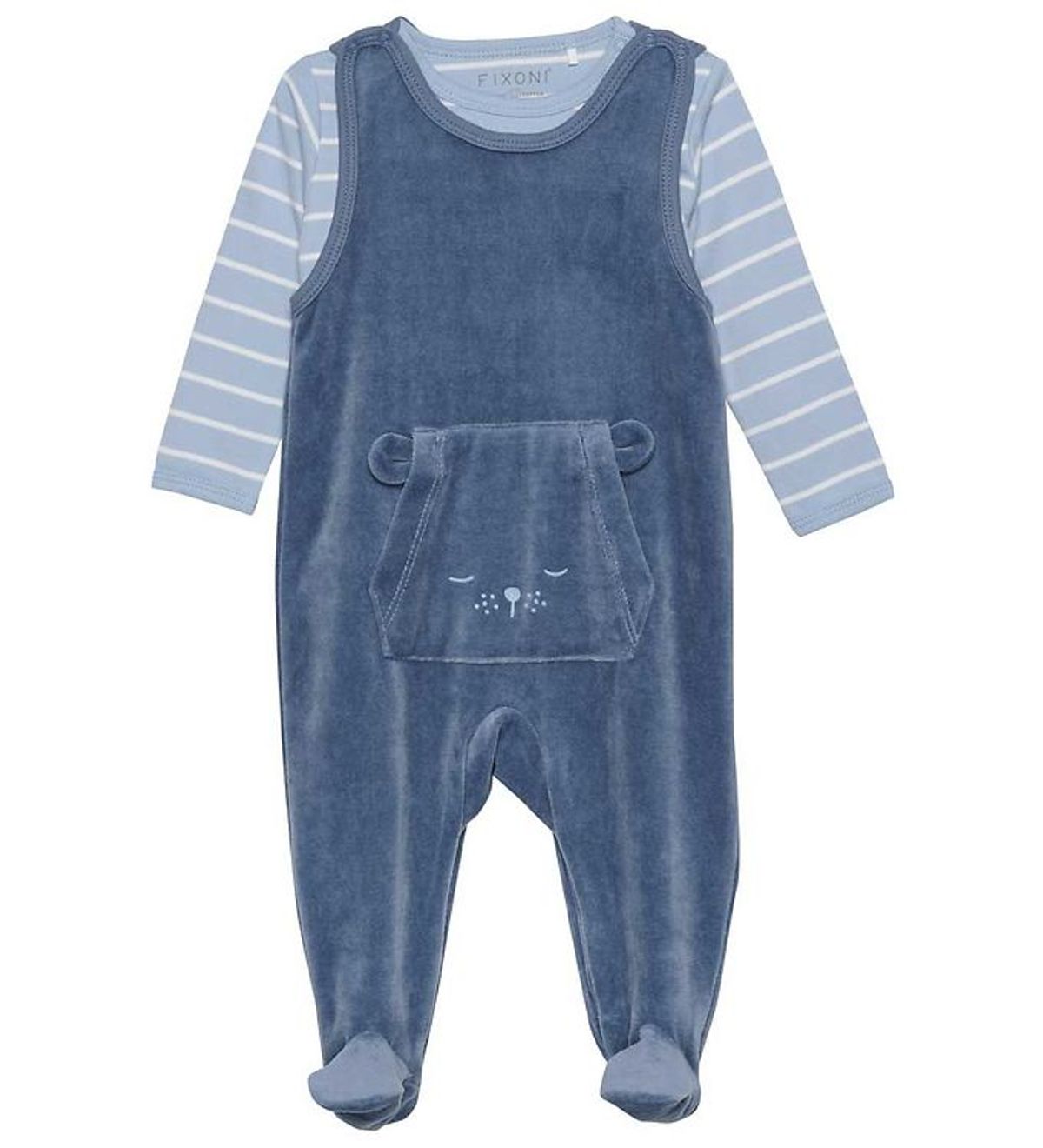 Fixoni Sparkedragt m. Body l/æ - Velour - Blue Fushion