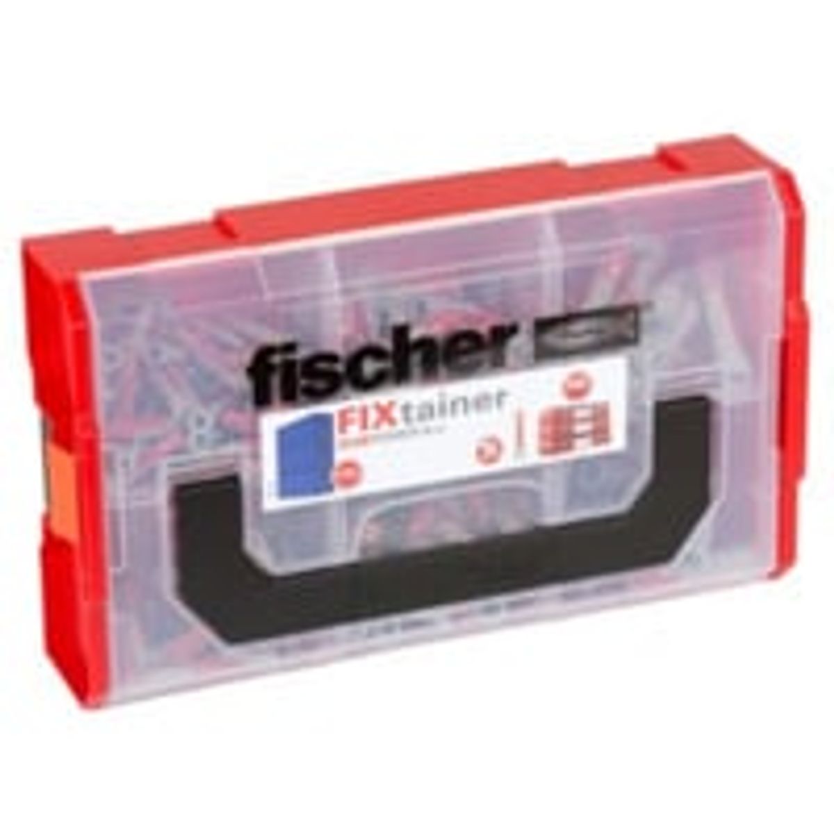 FIXtainer box Duopower dbel med 3 funktioner i 1. box med 120 stk 6x30 + 60 stk 8x40 + 30 stk 10x50