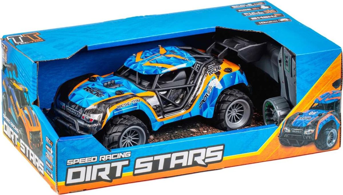 Fjernstyret Bil - Speed Racing Dirt Stars - 1:18 - Blå Og Orange