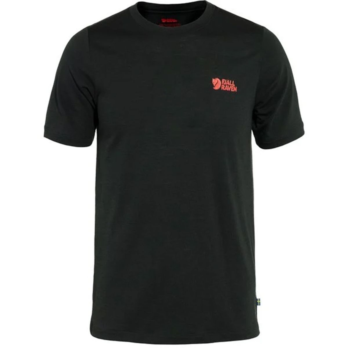 Fjällräven Abisko Wool Logo SS Herre / Mænd-Sort-2XL - T-Shirt, Polo-shirt