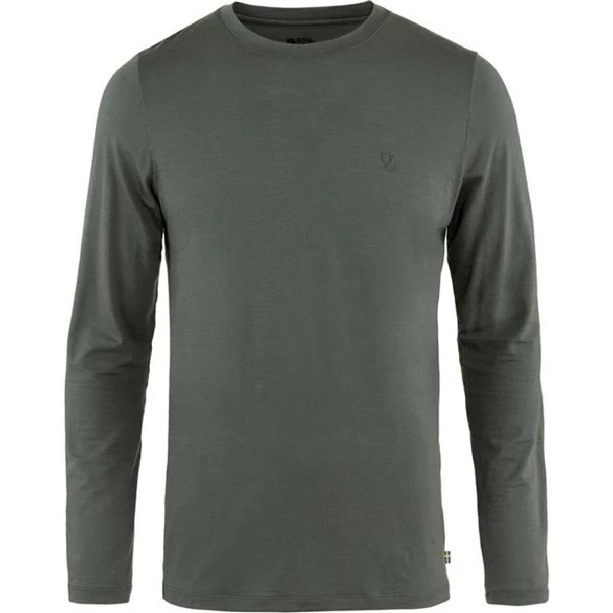 Fjällräven Abisko Wool LS Herre / Mænd-basalt-XL - T-Shirt, Polo-shirt