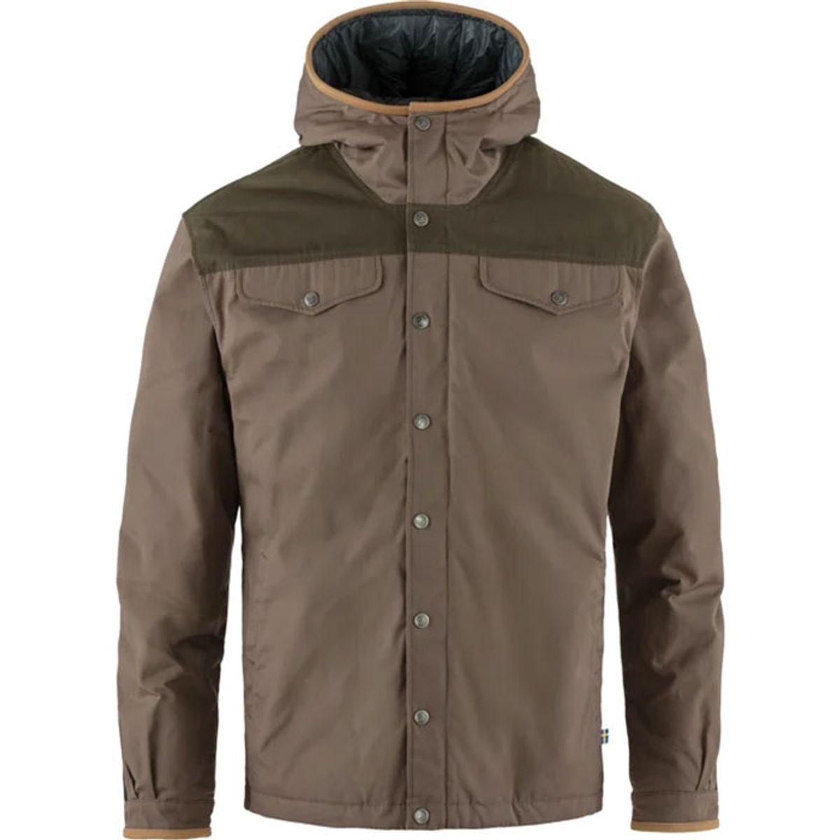 Fjällräven Grønland No. 1 Down Jacket Herre / Mænd-suede Brun / d.Grøn-M - Jakker