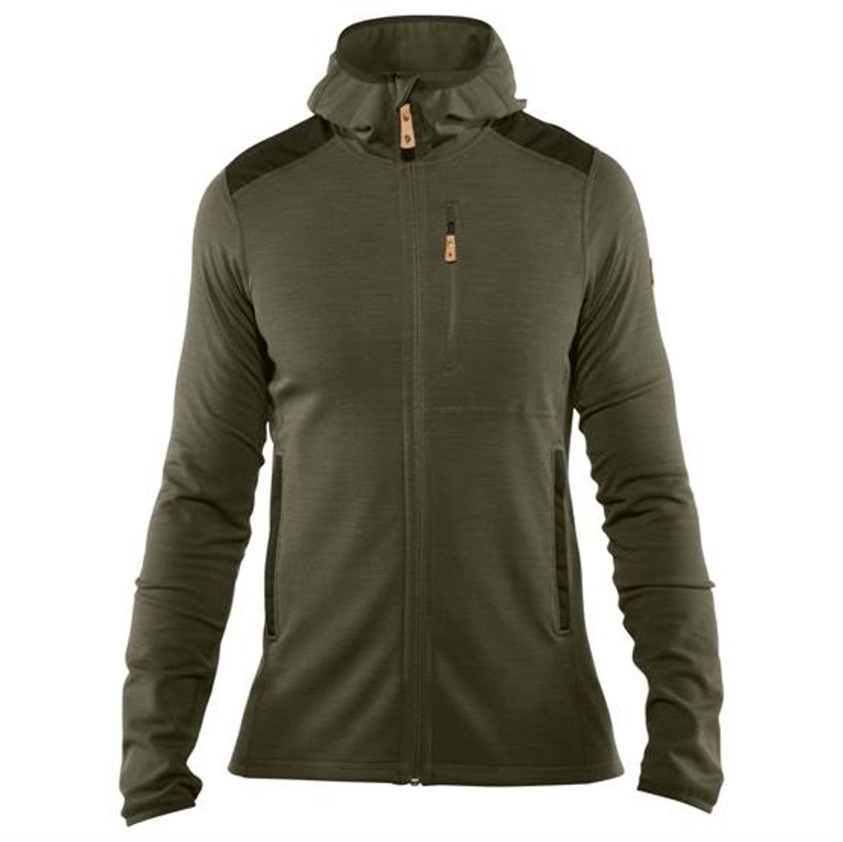 Fjällräven Keb Fleece Hoodie Mens, Laurel Green / Forest