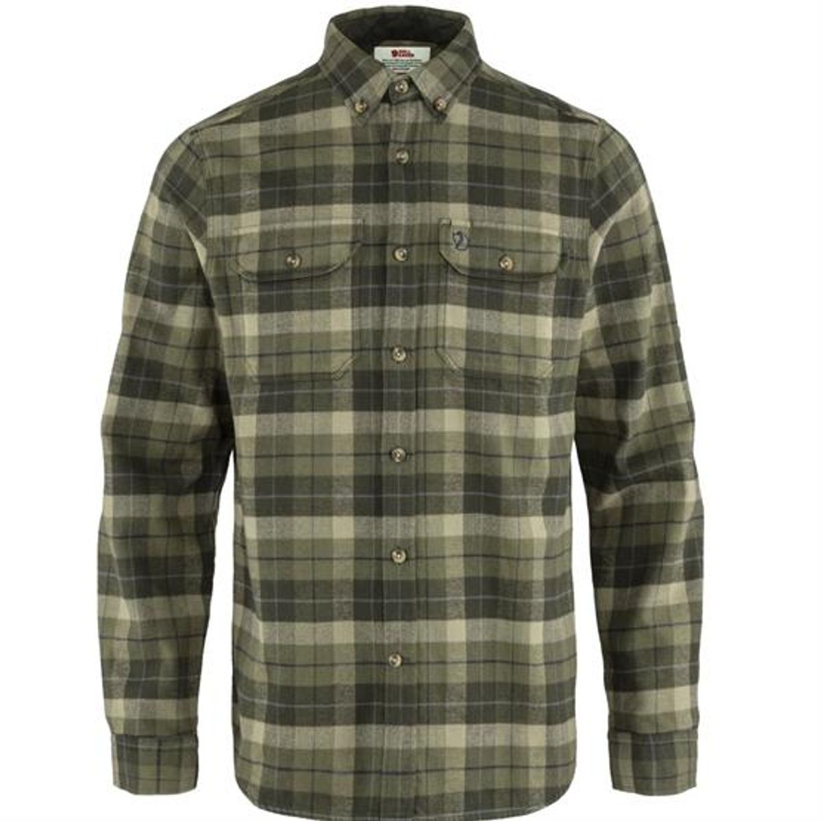 Fjällräven Singi Heavy Flannel Shirt Mens, Green / Deep Forest