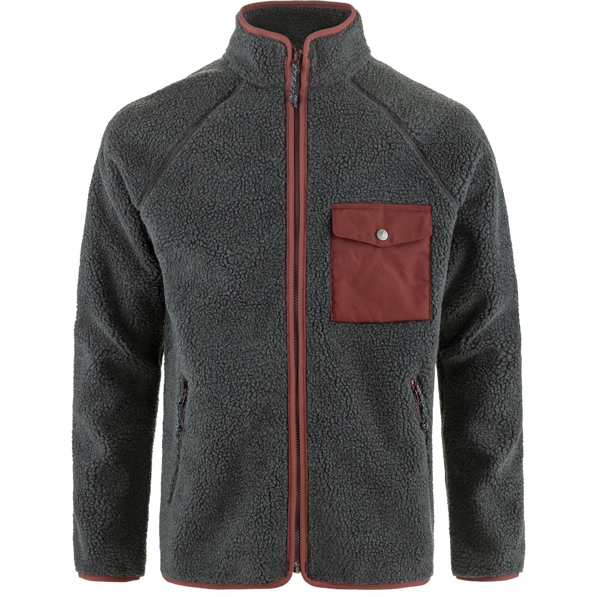 Fjällräven Vardag Pile Fleece M Dark Grey Maroon - L