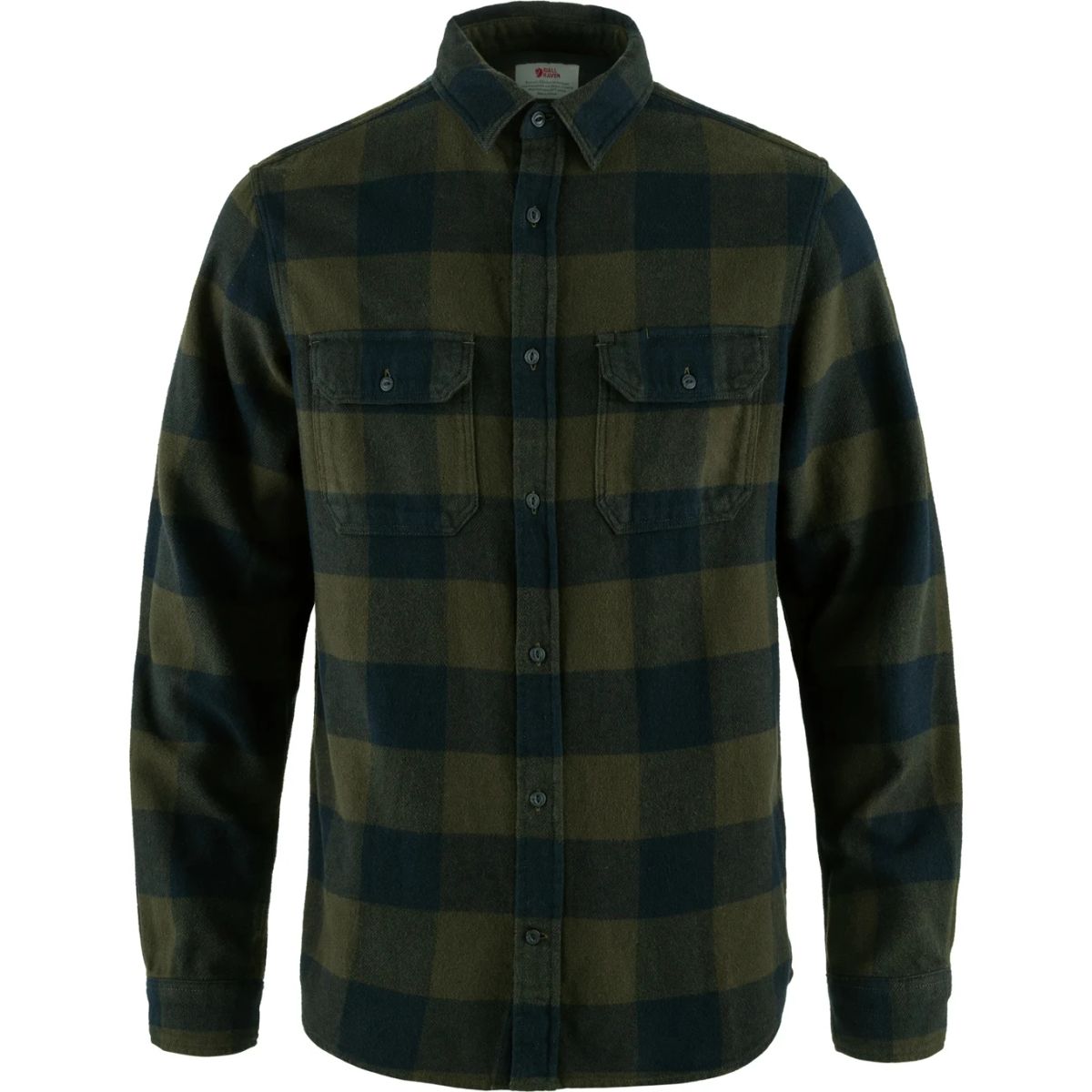 Fjällräven Ãvik Heavy Flannel Herre Deep Forest-Dark navy L