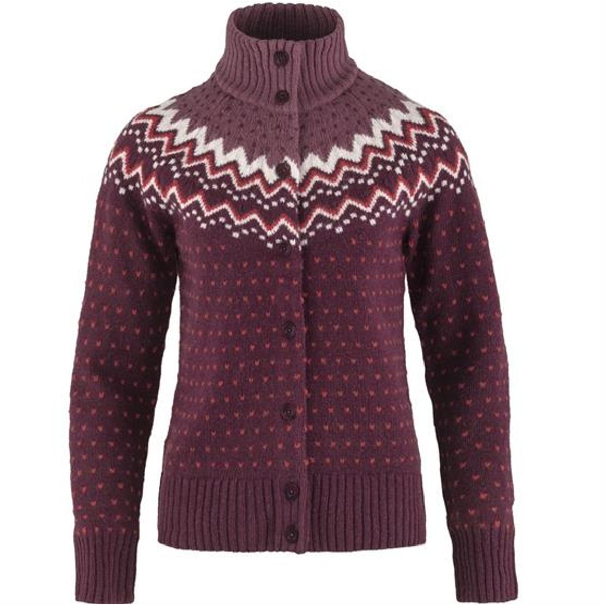 Fjällräven Ãvik Knit Cardigan Womens, Dark Garnet