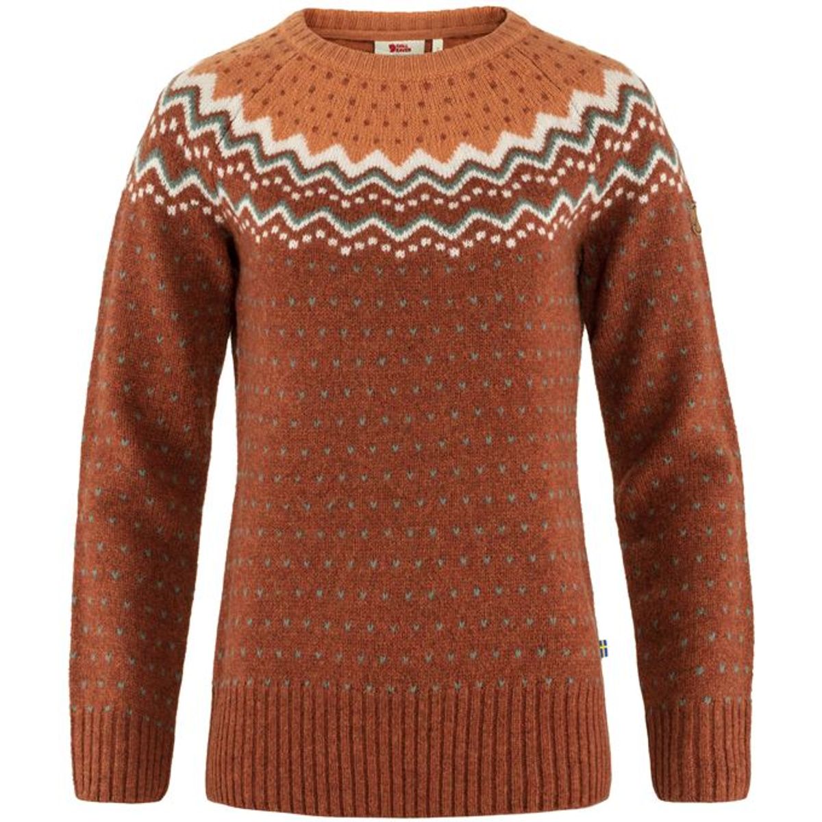 Fjällräven Ãvik Knit Dame Sweater Autumn Leaf-Desert Brown M