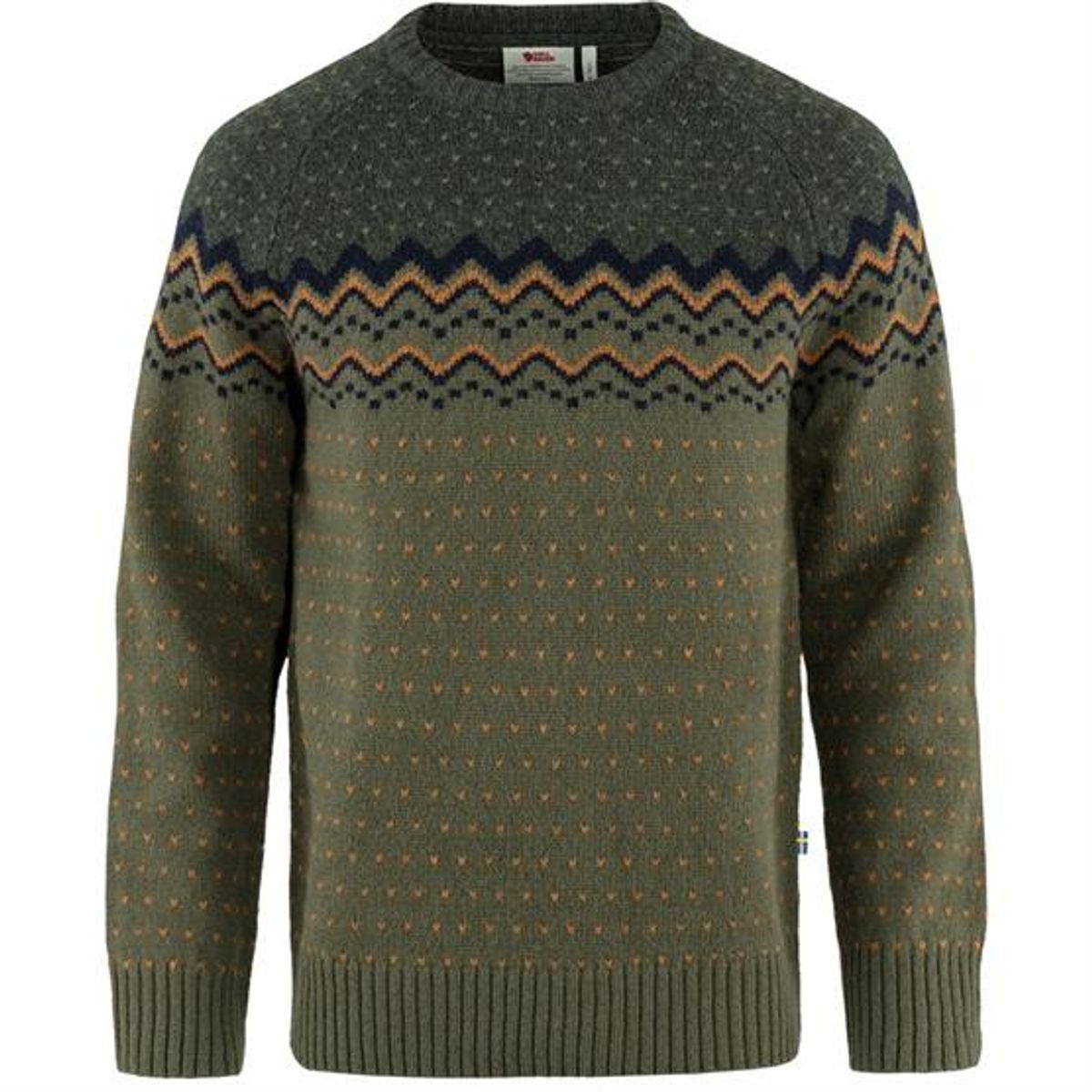 Fjällräven Ãvik Knit Sweater Mens, Laurel Green / Deep Forest