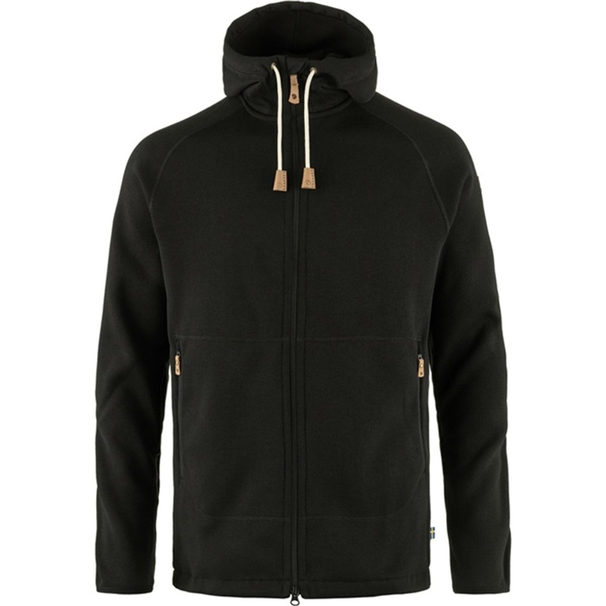 Fjällräven Övik Fleece Hoodie -Sort-M - Fleecejakker