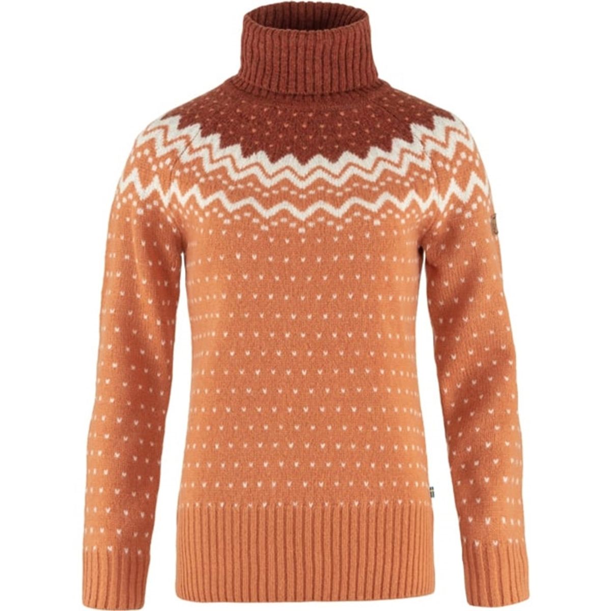 Fjällräven Övik Knit Roller Neck Woman-desert Brun / autumn leaf-XL - Trøjer